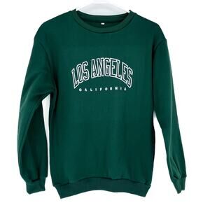 SHEIN Women's Los Angeles Sweat Shirt in Green Size XS